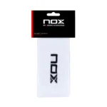 Wristband Nox Long Alb, Logo Negru, Set 2 buc